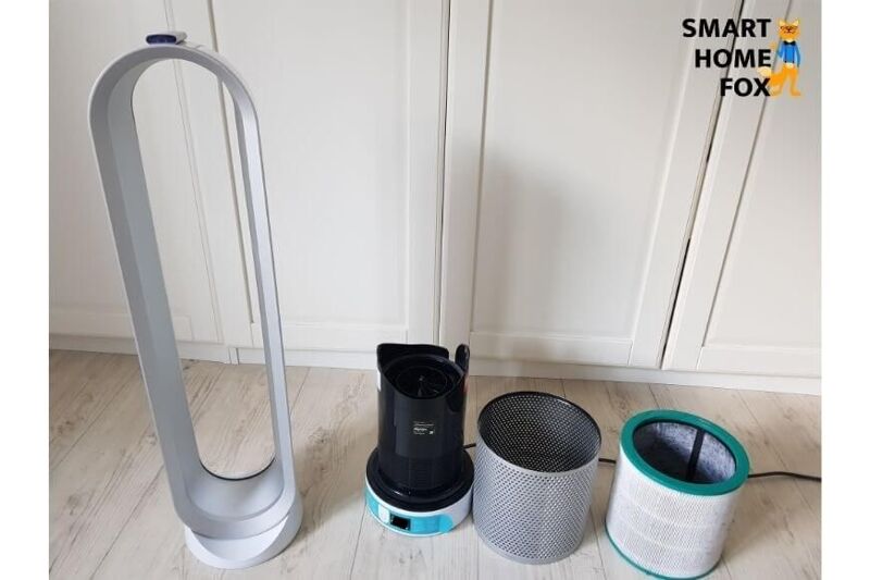 Der Verpackungsinhalt des Dyson Pure Cool Link TP02 Luftreinigers